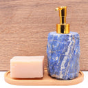 SEIFENSPENDER Rohstein Lapis Lazuli - handgefertigt