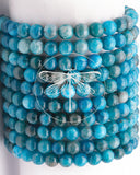KUGELARMBAND aus Blauen Apatit I Größe M