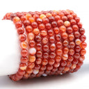 Armband aus orangen Achat I Größe L