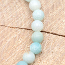 KUGELARMBAND Amazonit Brasilien - Naturstein poliert I Größe M handgefertigt