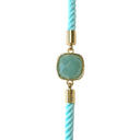 Armband mit quadratischen Amazonit I verstellbar