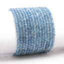 KUGELARMBAND Aquamarin - Naturstein I Größe M handgefertigt