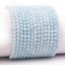 KUGELARMBAND Aquamarin Brasilien - Naturstein I Größe M handgefertigt