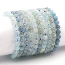 KUGELARMBAND Aquamarin Namibia - Naturstein I Größe M handgefertigt