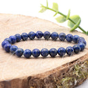 KUGELARMBAND Lapis Lazuli - Naturstein poliert I Größe S