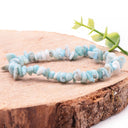 ARMBAND Larimar AA - Naturstein I Größe M handgefertigt