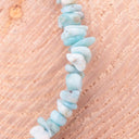 ARMBAND Larimar AA - Naturstein I Größe M handgefertigt