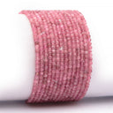 KUGELARMBAND FACETTIERT ROSA TURMALIN I Größe M