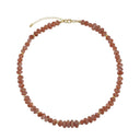 Collier Sonnenstein,  vergoldet, Verlängerungskettchen