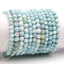 KUGELARMBAND Larimar - Naturstein I Größe M handgefertigt