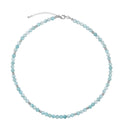 Collier Larimar, Kugeln (6mm) mit Verlängerungskettchen
